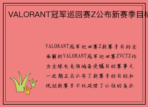 VALORANT冠军巡回赛Z公布新赛季目标
